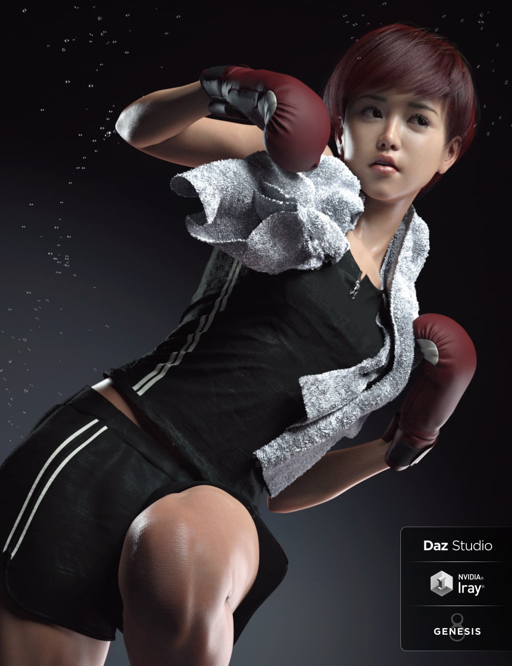 Hann Mei and Hann Mei Short Hair for Genesis 8 Female