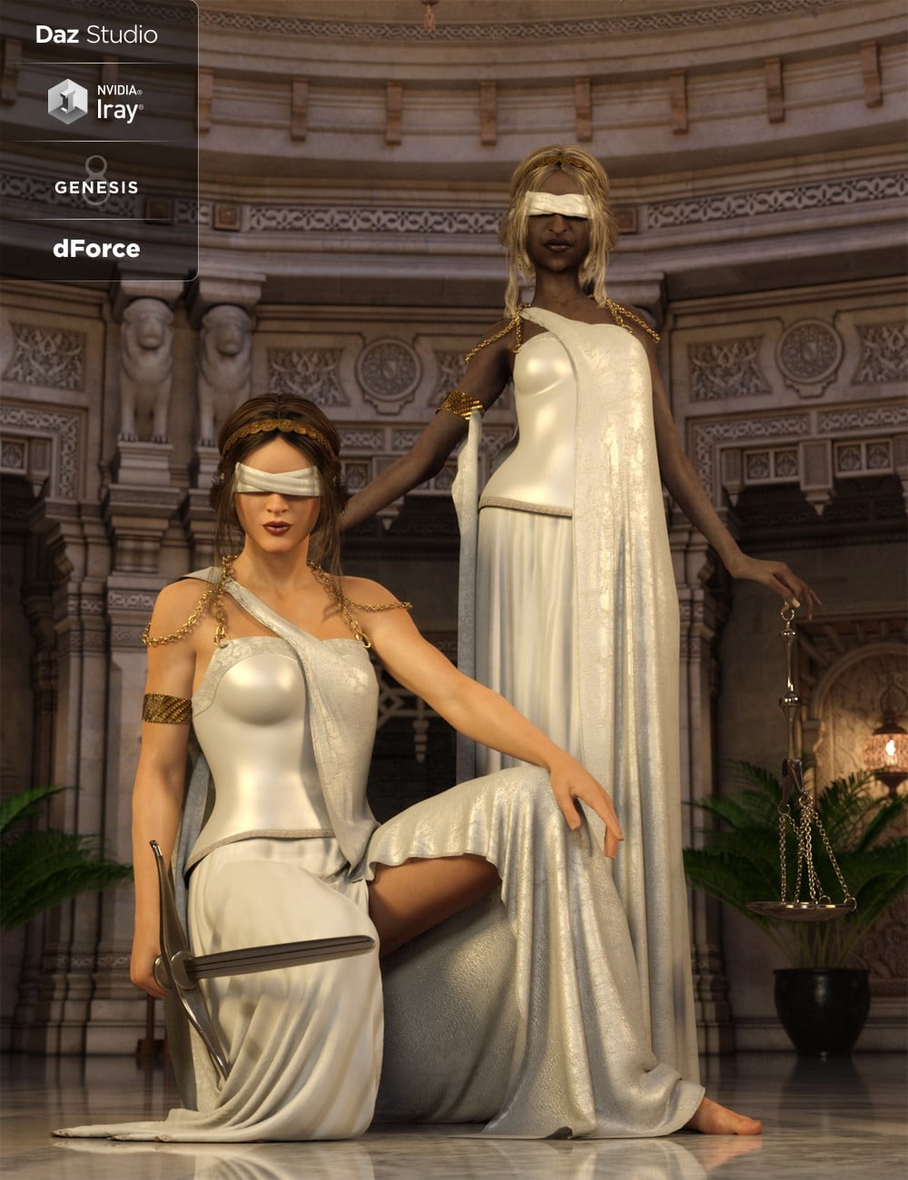 dForce Lady Justice Outfit for Genesis 8 Female(s)