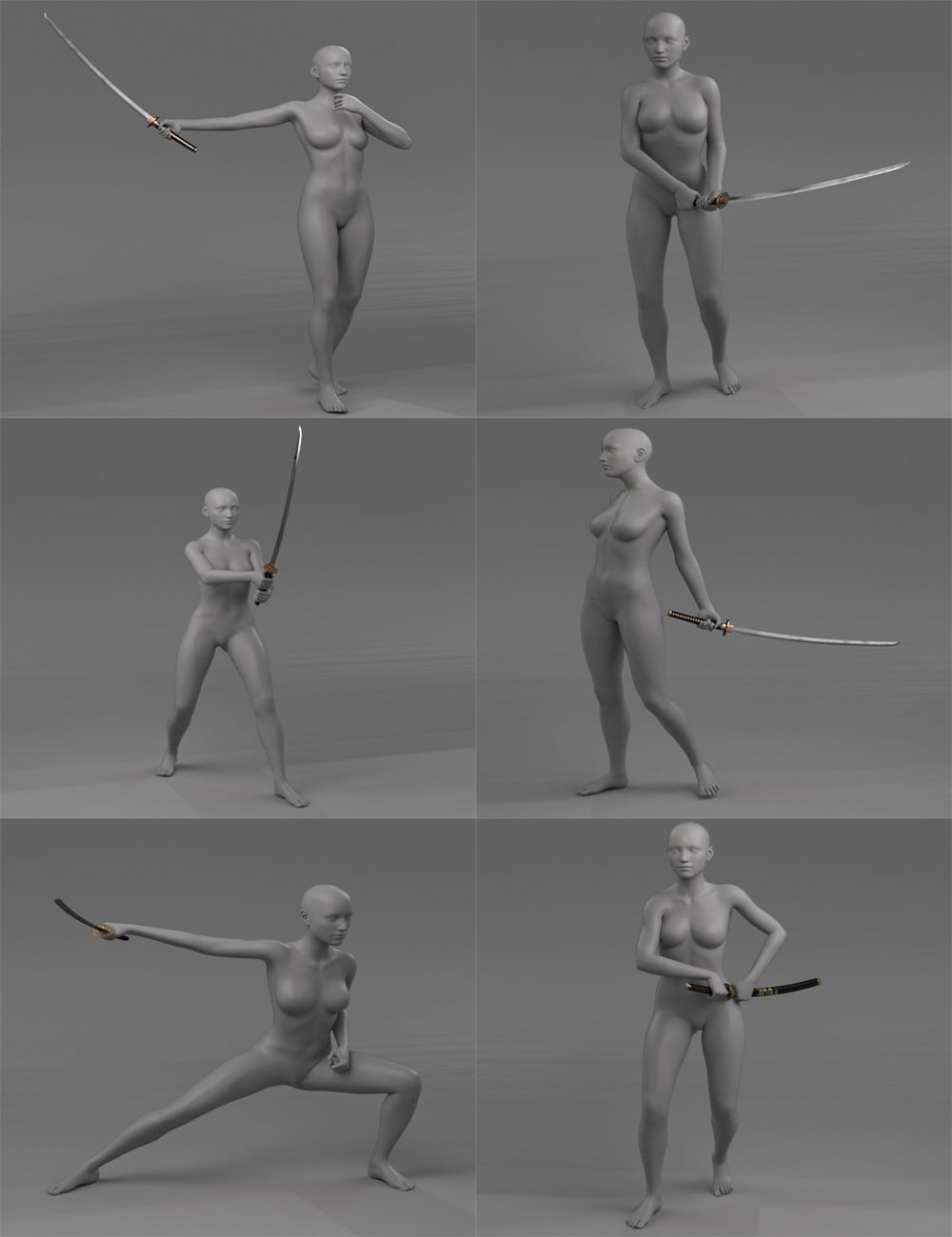 Katana and Poses for Genesis 8 Female(s)