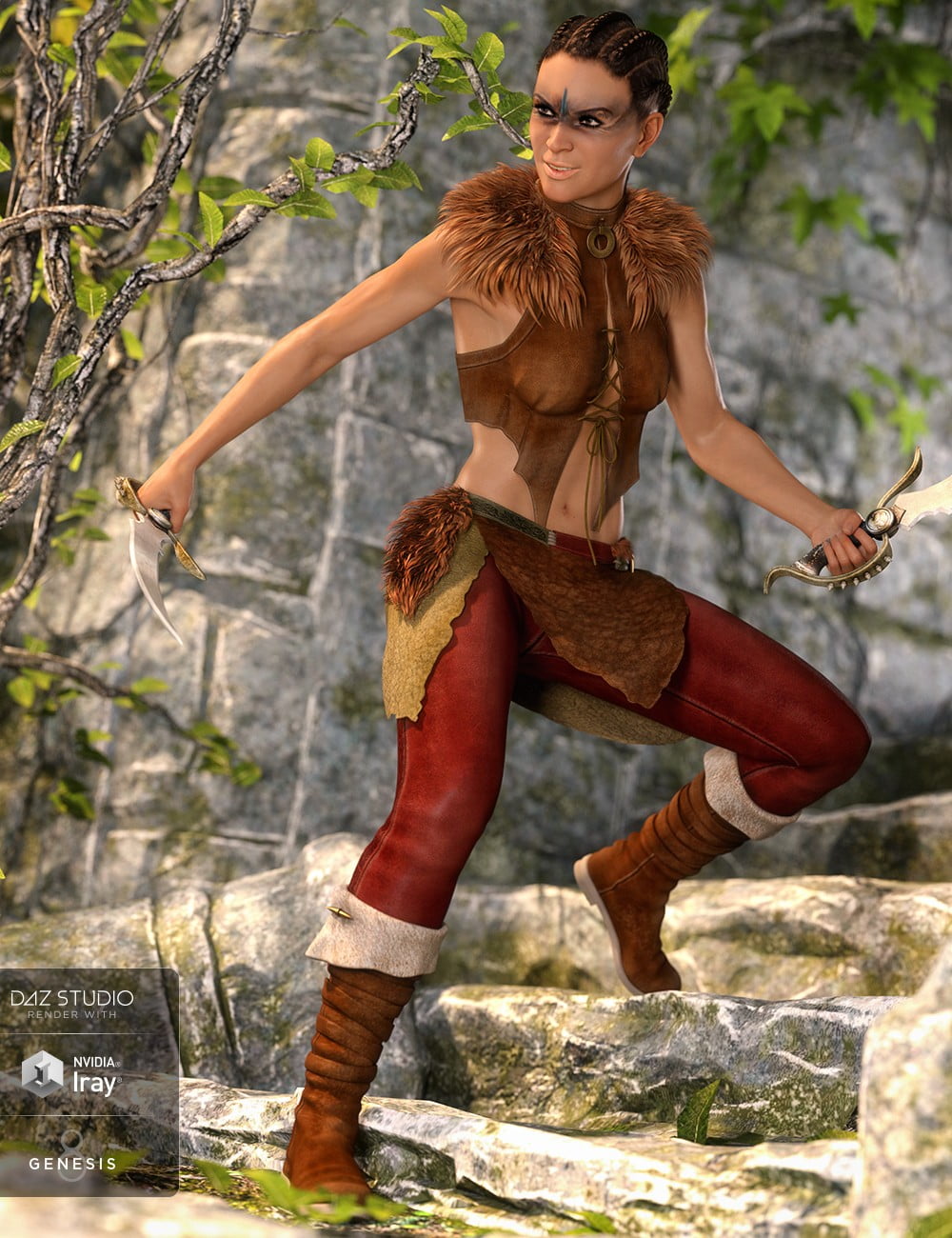 dForce Protector Outfit for Genesis 8 Female(s)