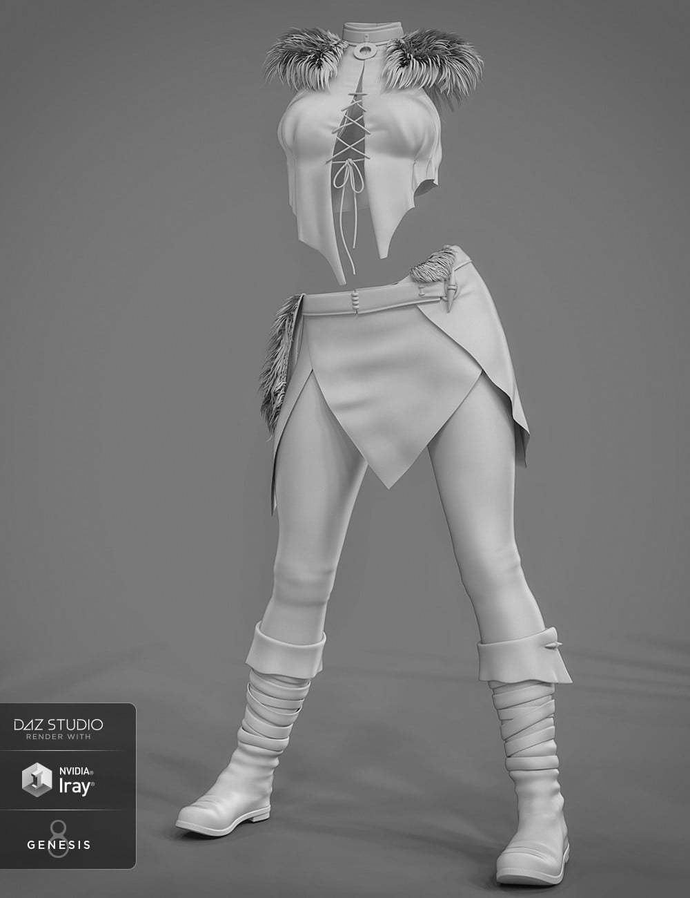 dForce Protector Outfit for Genesis 8 Female(s)