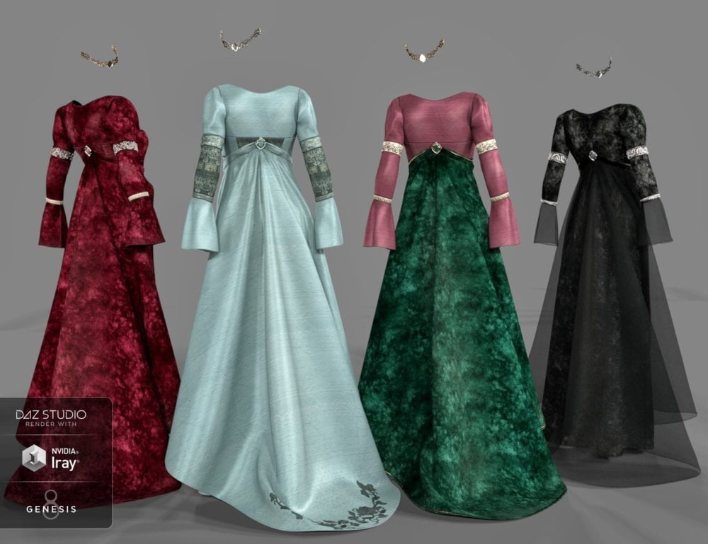 dForce Maiden Princess Outfit Textures