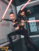 Laser Swords and Poses 2 for Genesis 3 and 8