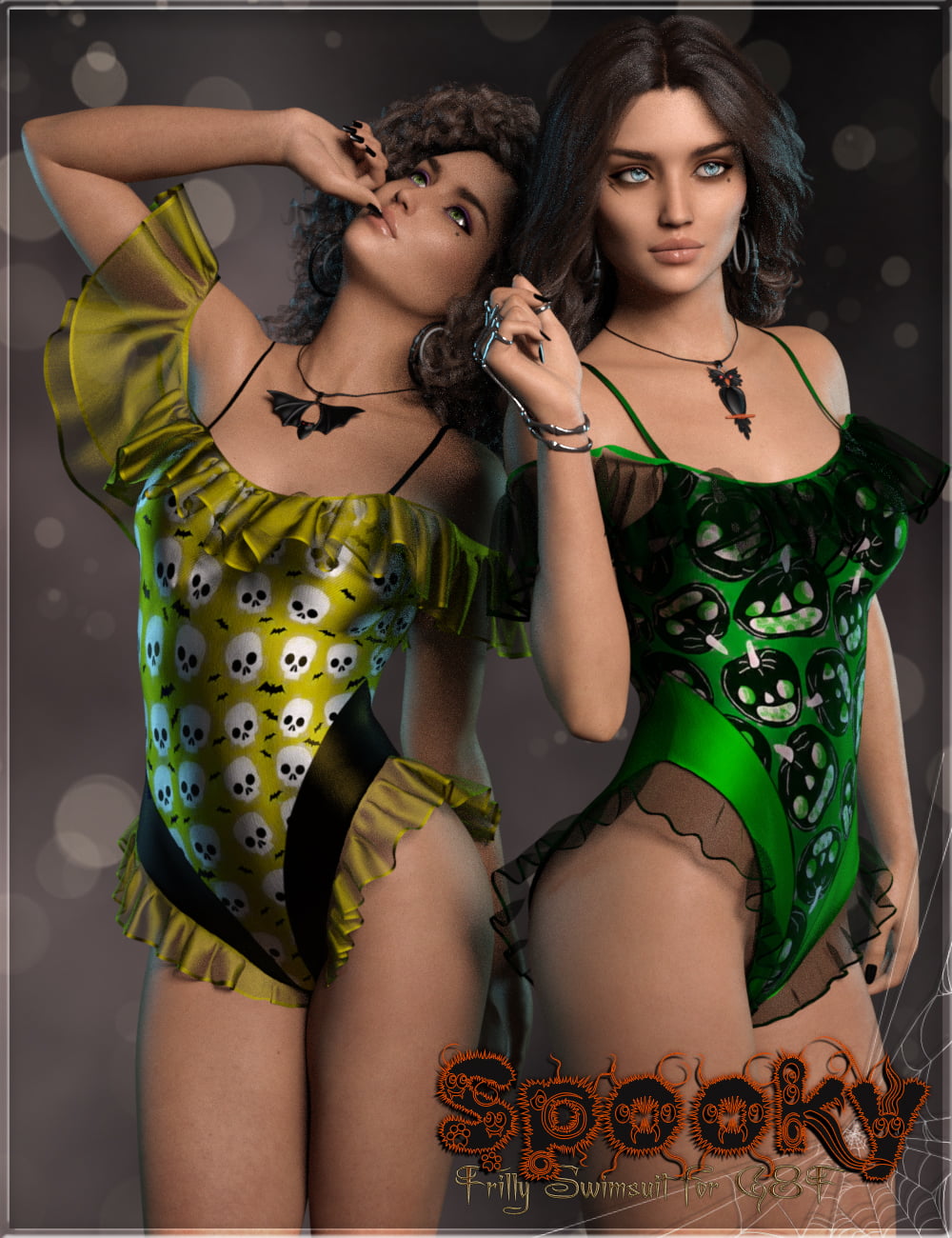 Spooky Frills Swimsuit G8F