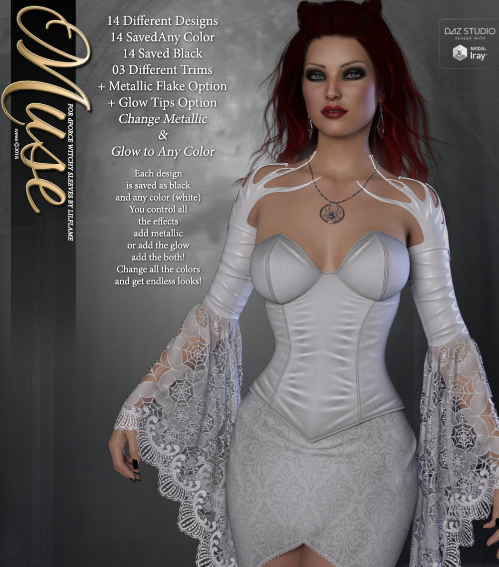 Muse for dForce Witchy Sleeves G8F