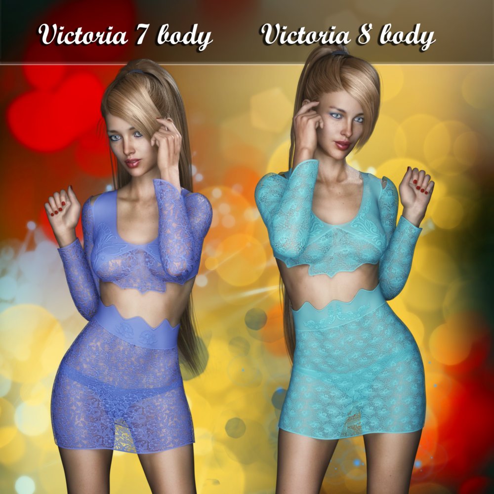 JMR Charming Party Dress for G3F and G8F