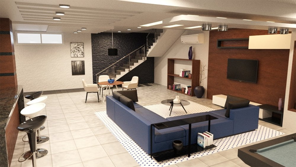 Basement Entertainment Room