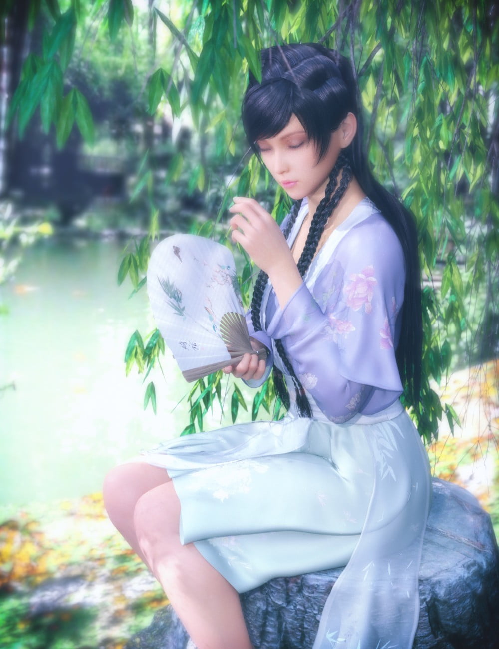 dForce Hanfu Dress for Genesis 8 Female(s)