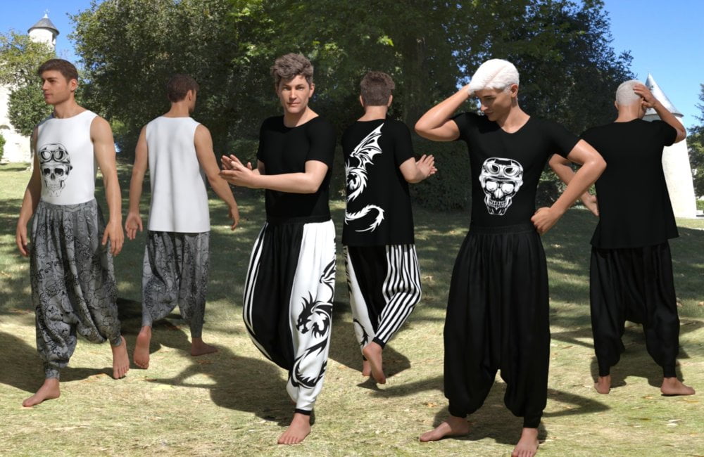 dForce East Meets West Outfit for Genesis 8 Male(s)