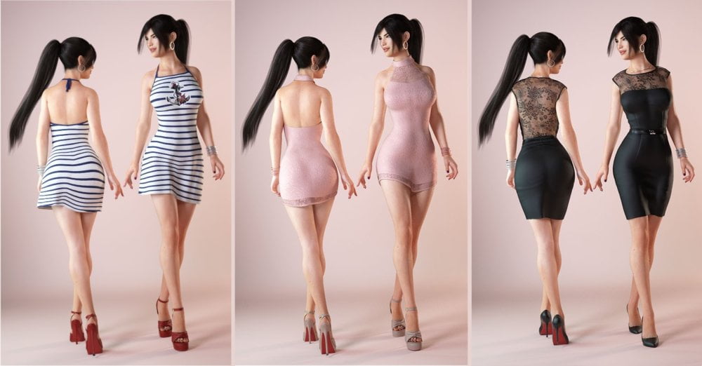 DressUp Collection Outfits and Poses for Genesis 8 Female