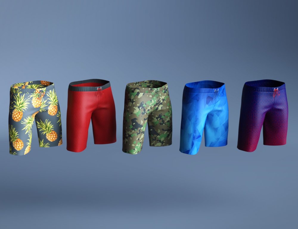 dForce Swim Shorts for Genesis 8 Male(s)