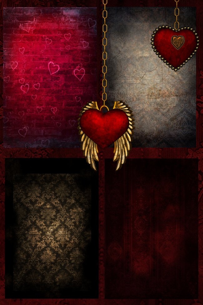 Steampunk Love Background Graphics