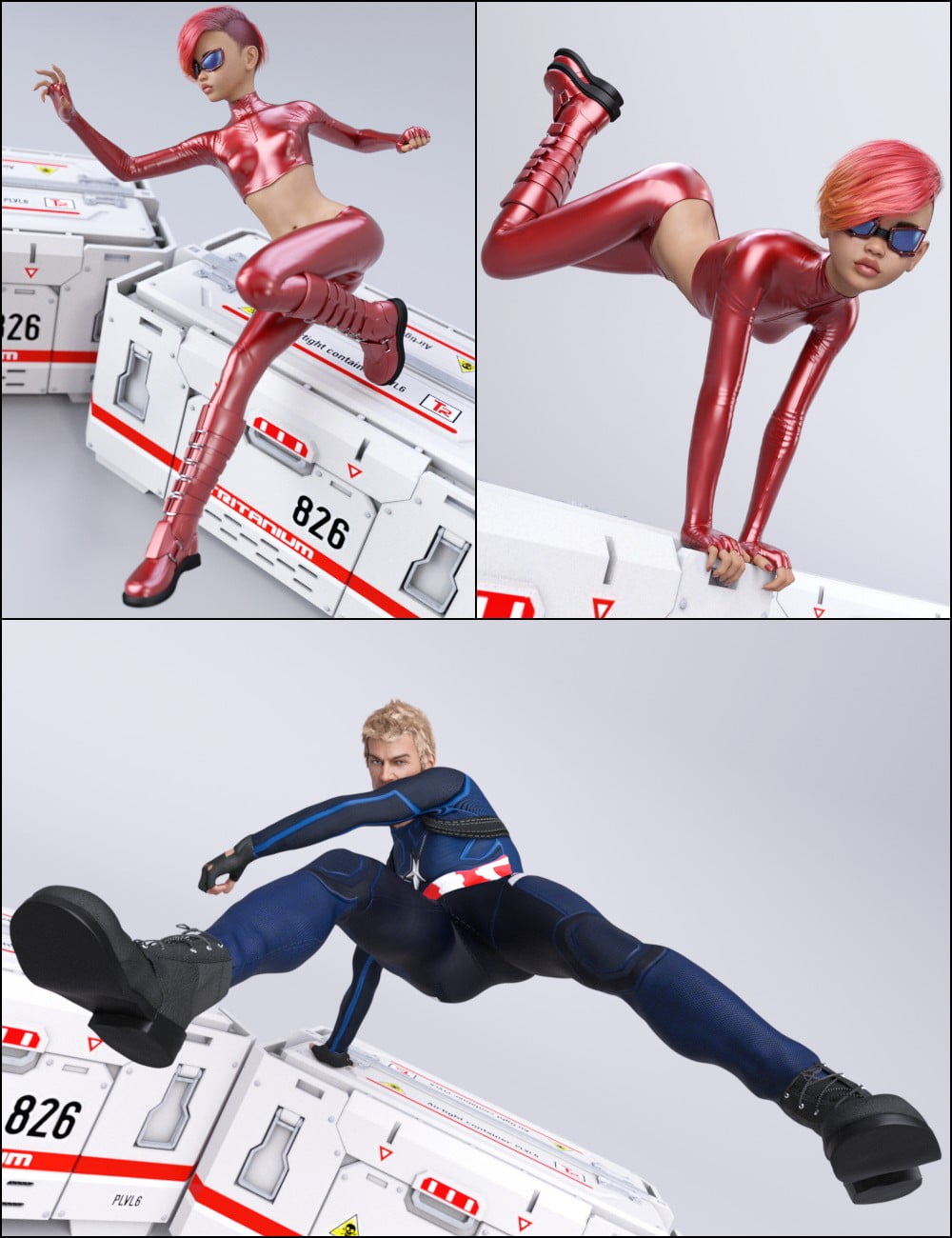 Action Packed Poses 2 for Genesis 3 and 8