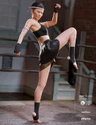 dForce Muay Thai Outfit for Genesis 8 Female(s)