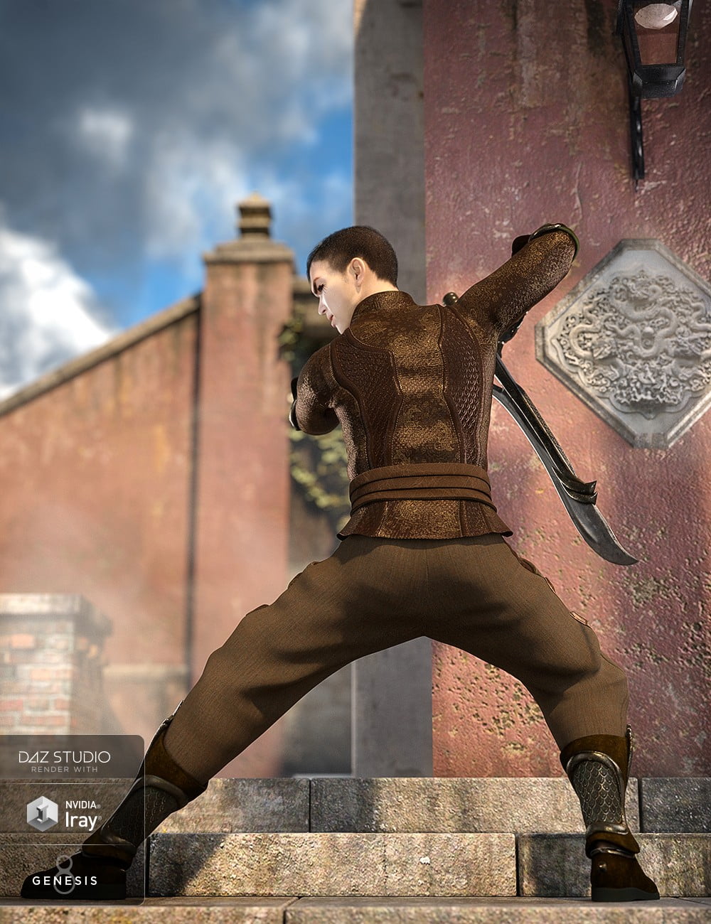 Eastern Fantasy Warrior Outfit for Genesis 8 Male(s)