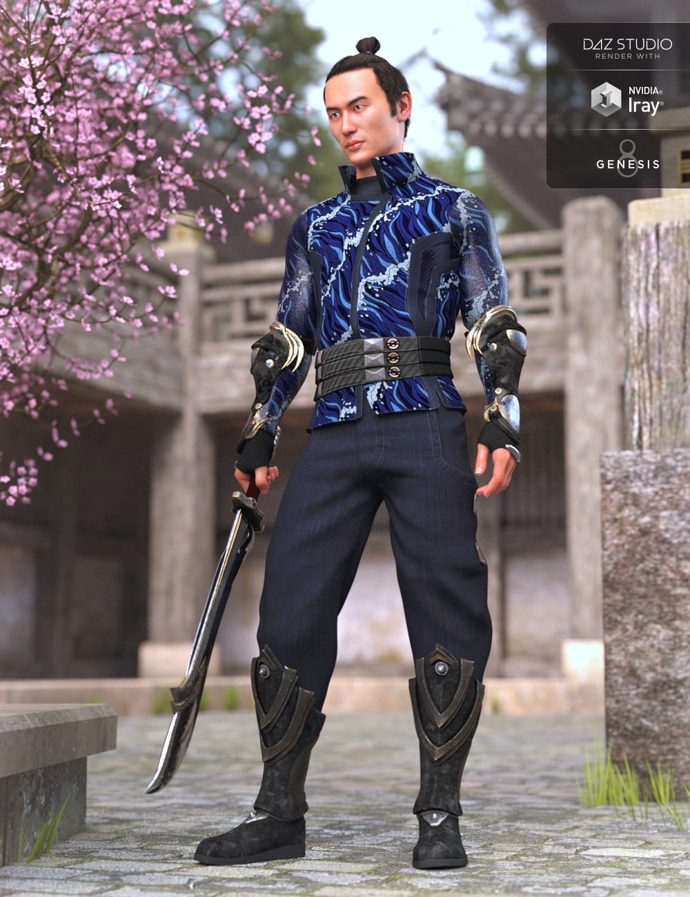 Eastern Fantasy Warrior Outfit Textures