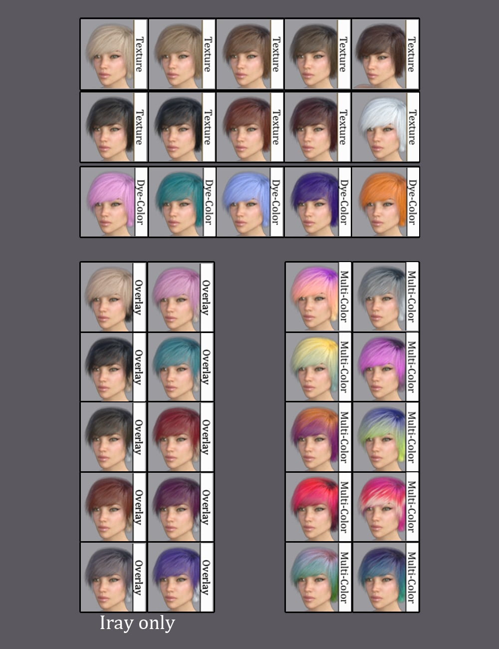 Exie Hair for Genesis 3 and 8 Female(s)