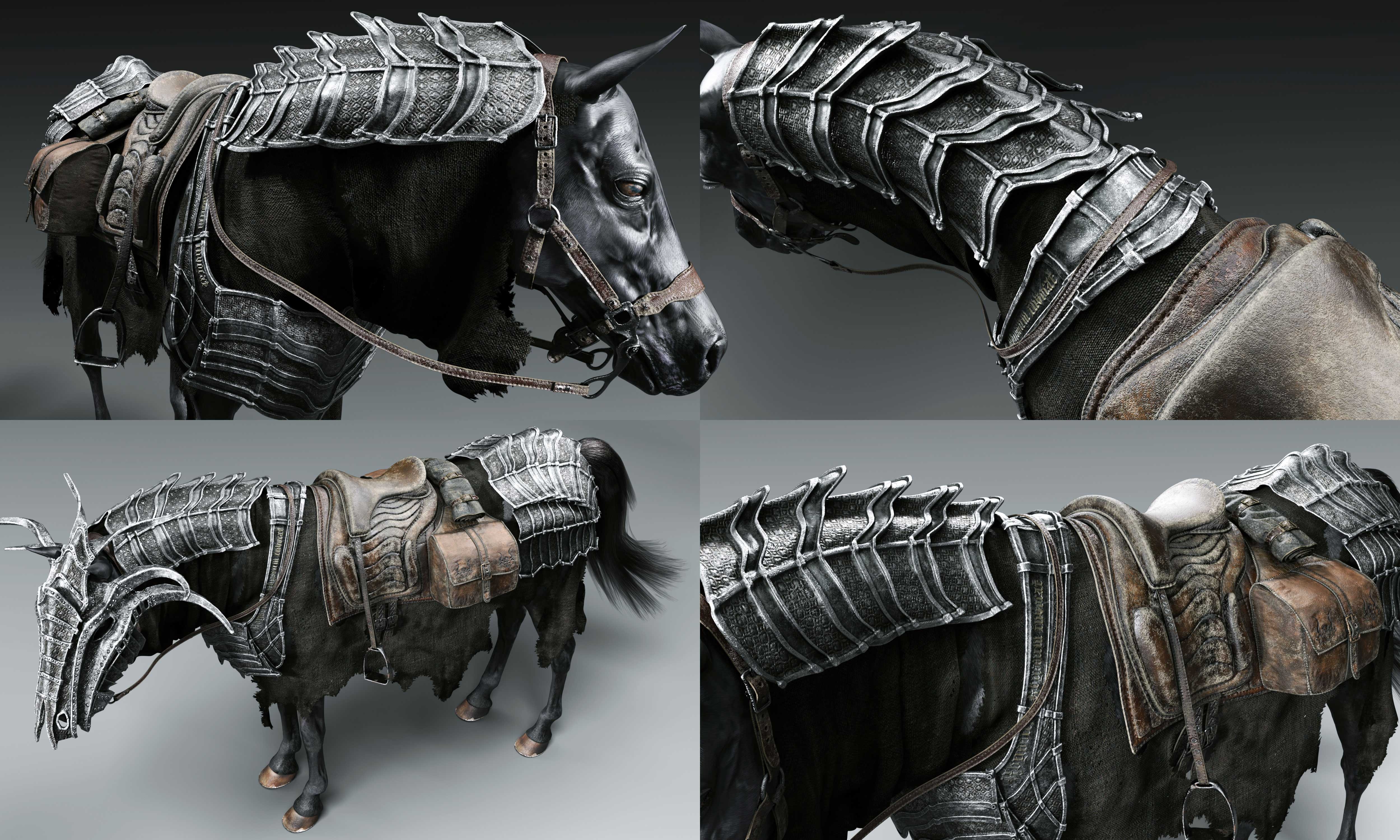 Fantasy Dark Knight Armor for DAZ Horse 2