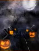 Ghostly Halloween Backgrounds and Props