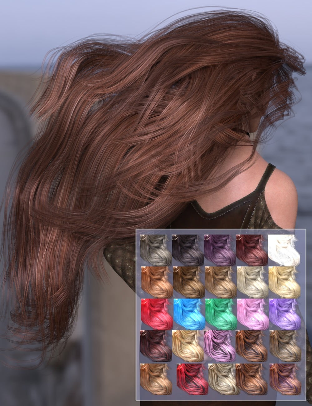Leni Hair for Genesis 3 and 8 Female(s)