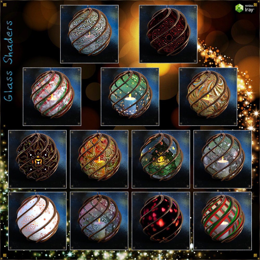 Caged Lanterns - Christmas Add on for DAZ