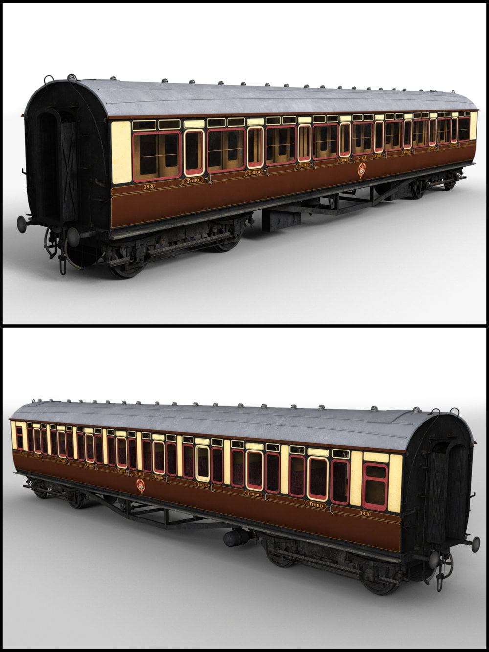 GWR Toplight passenger coach