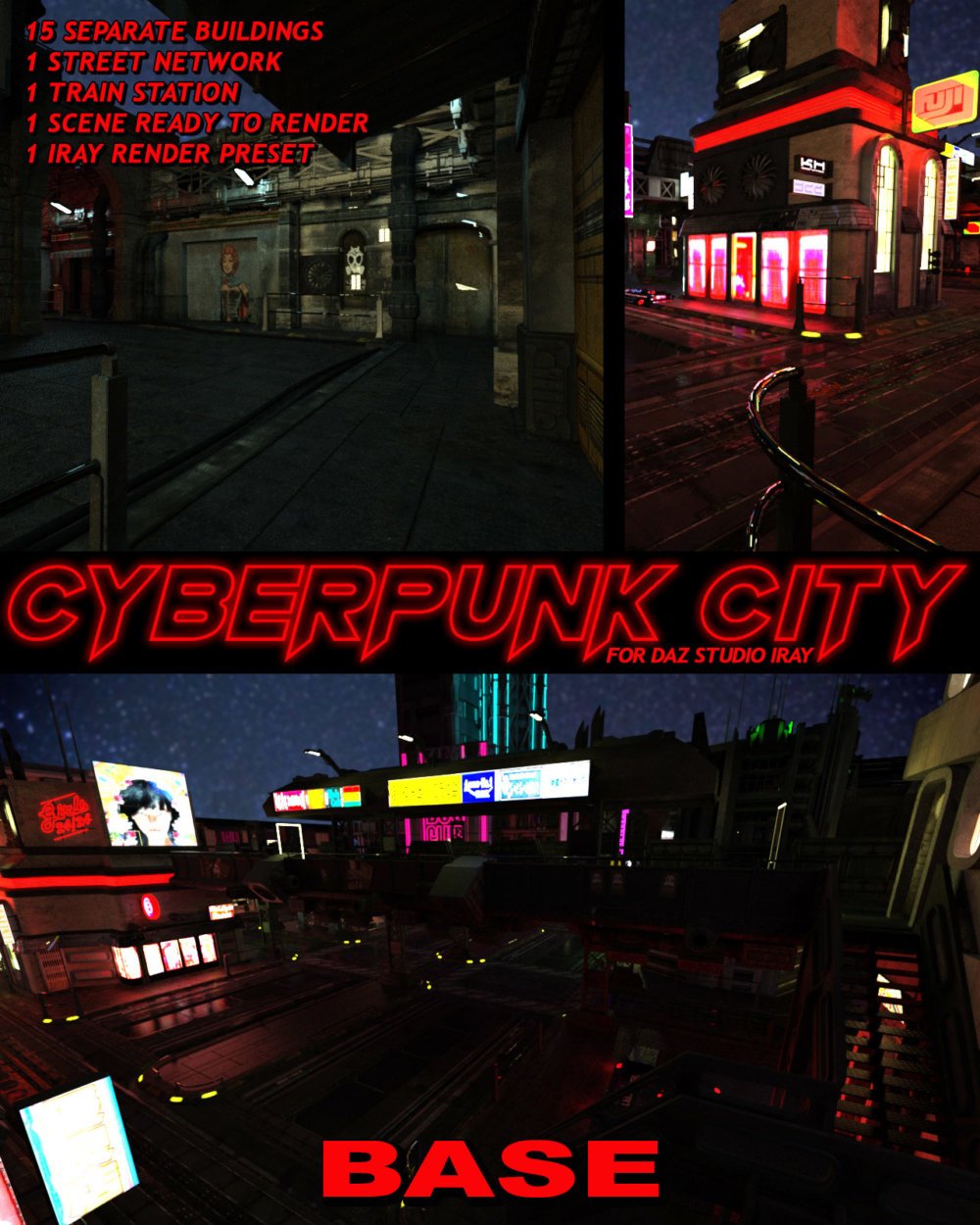 Cyberpunk City BASE for DS Iray