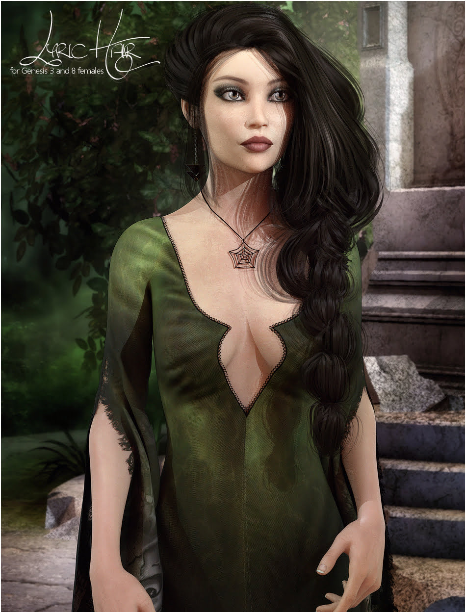 Lyric Hair for Genesis 3 and 8 females