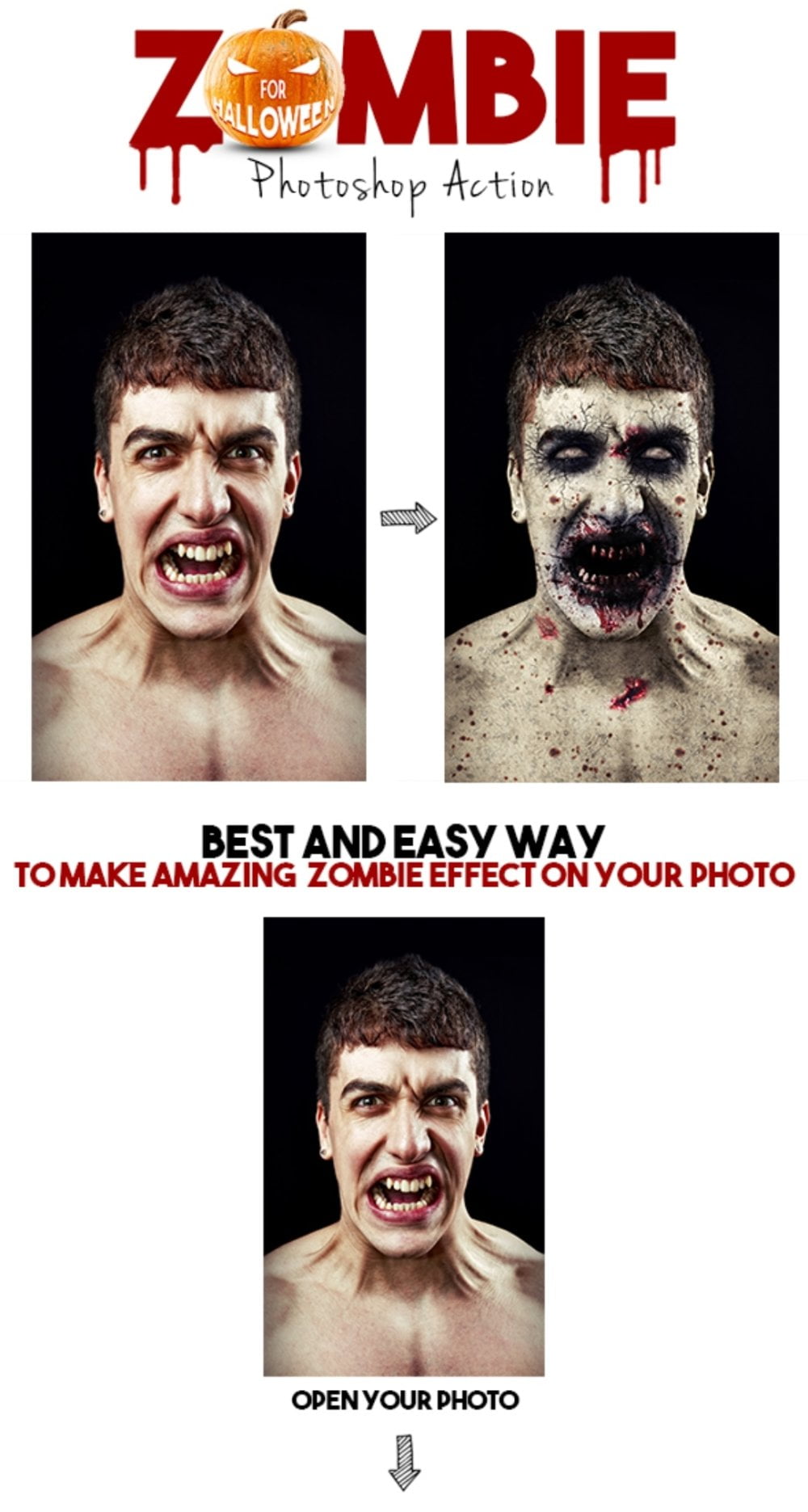 Zombie Photoshop Action