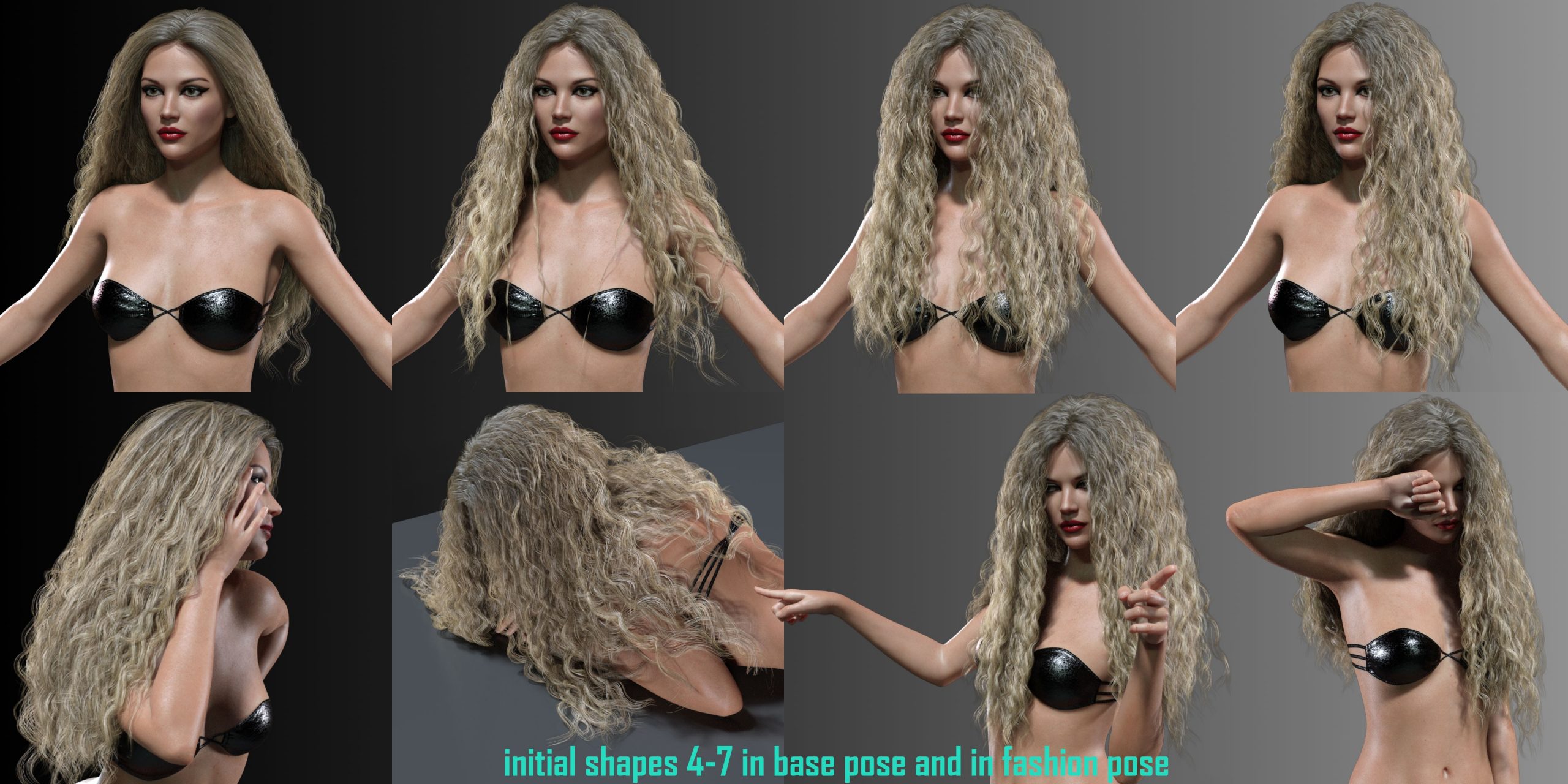 Classic Long Curly Hair with dForce for Genesis 8 Female(s)