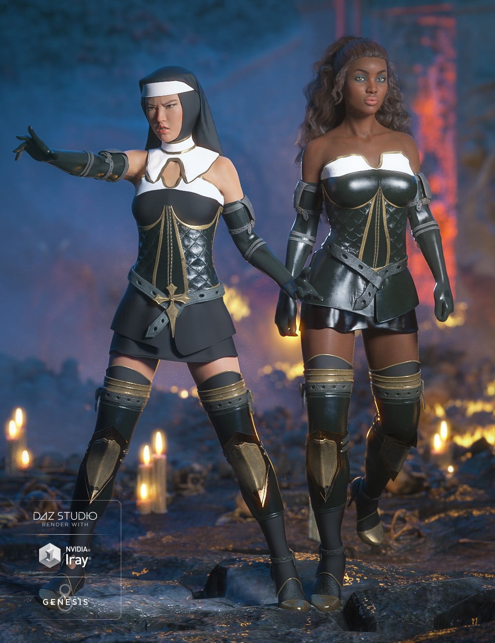 dForce Sister Mary Outfit for Genesis 8 Female(s)