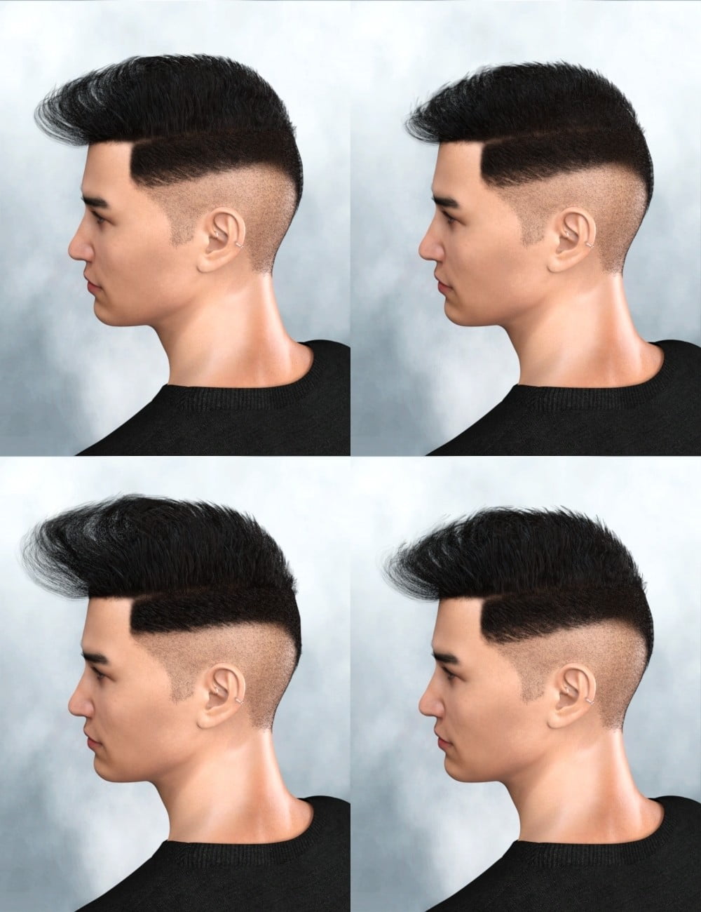 Faux Hawk Hair for Genesis 8 and 3