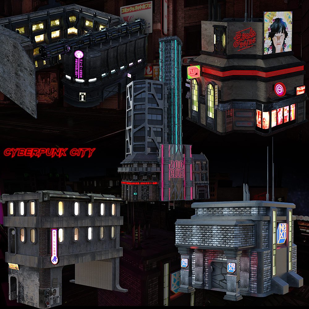 Cyberpunk City BASE for DS Iray