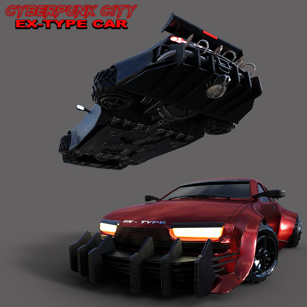 Cyberpunk City EX-TYPE Car for DS Iray