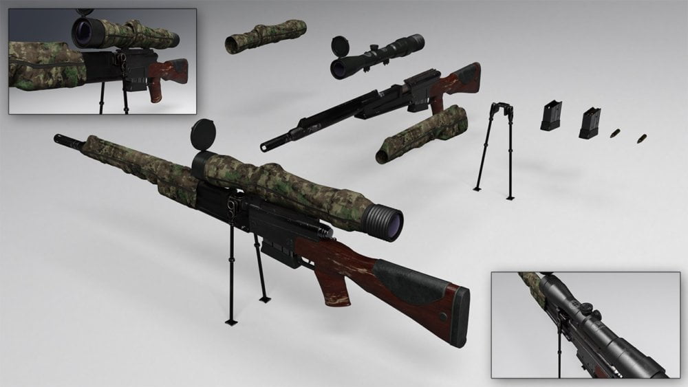 Sniper Rifle and Poses