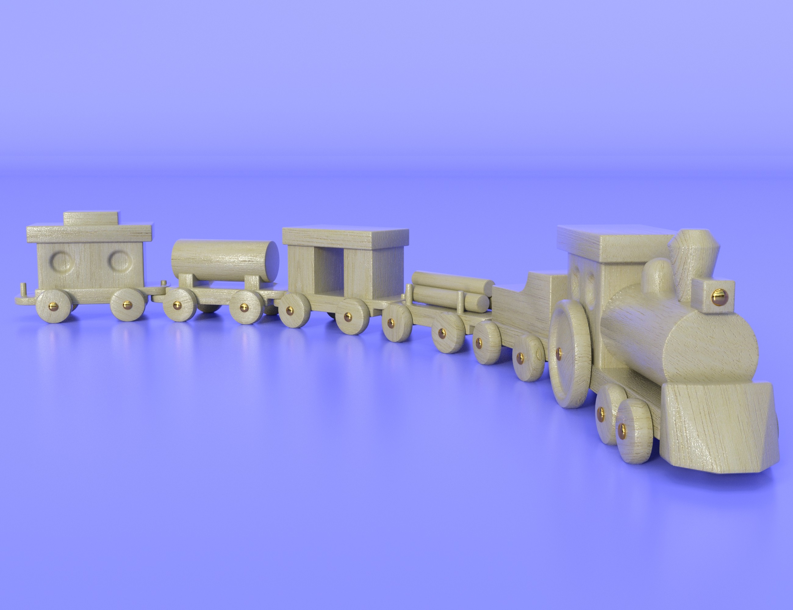 Wooden Christmas Train