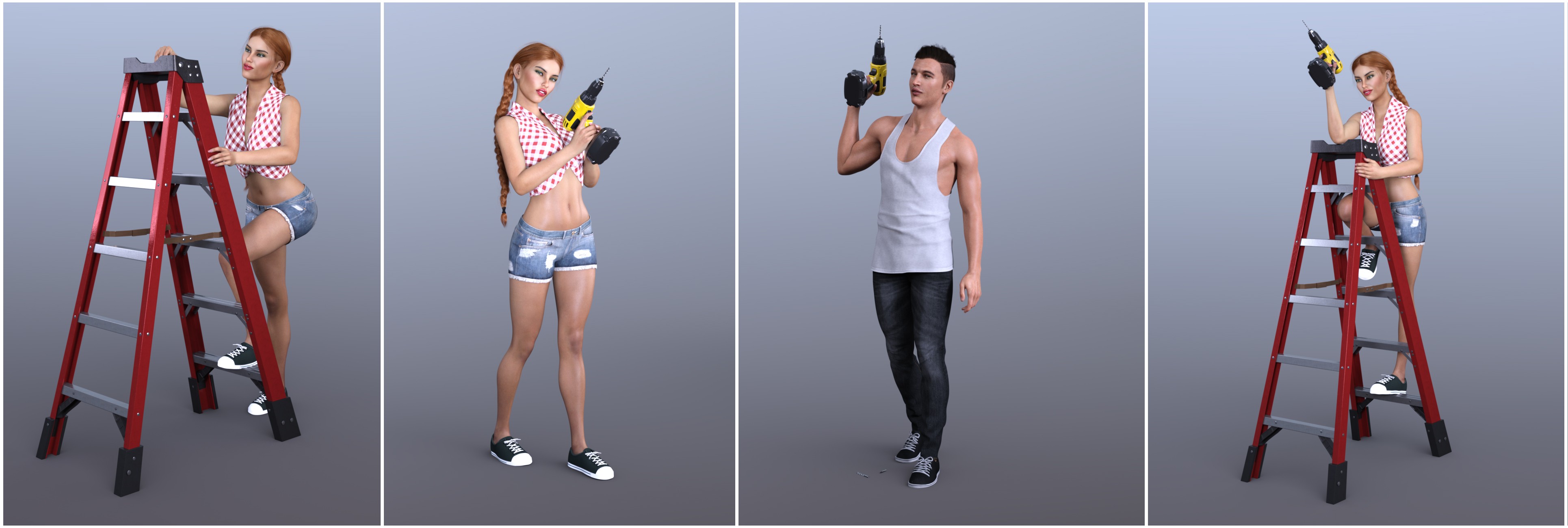 Z Fix It Tool Kit and Poses for Genesis 3 and 8