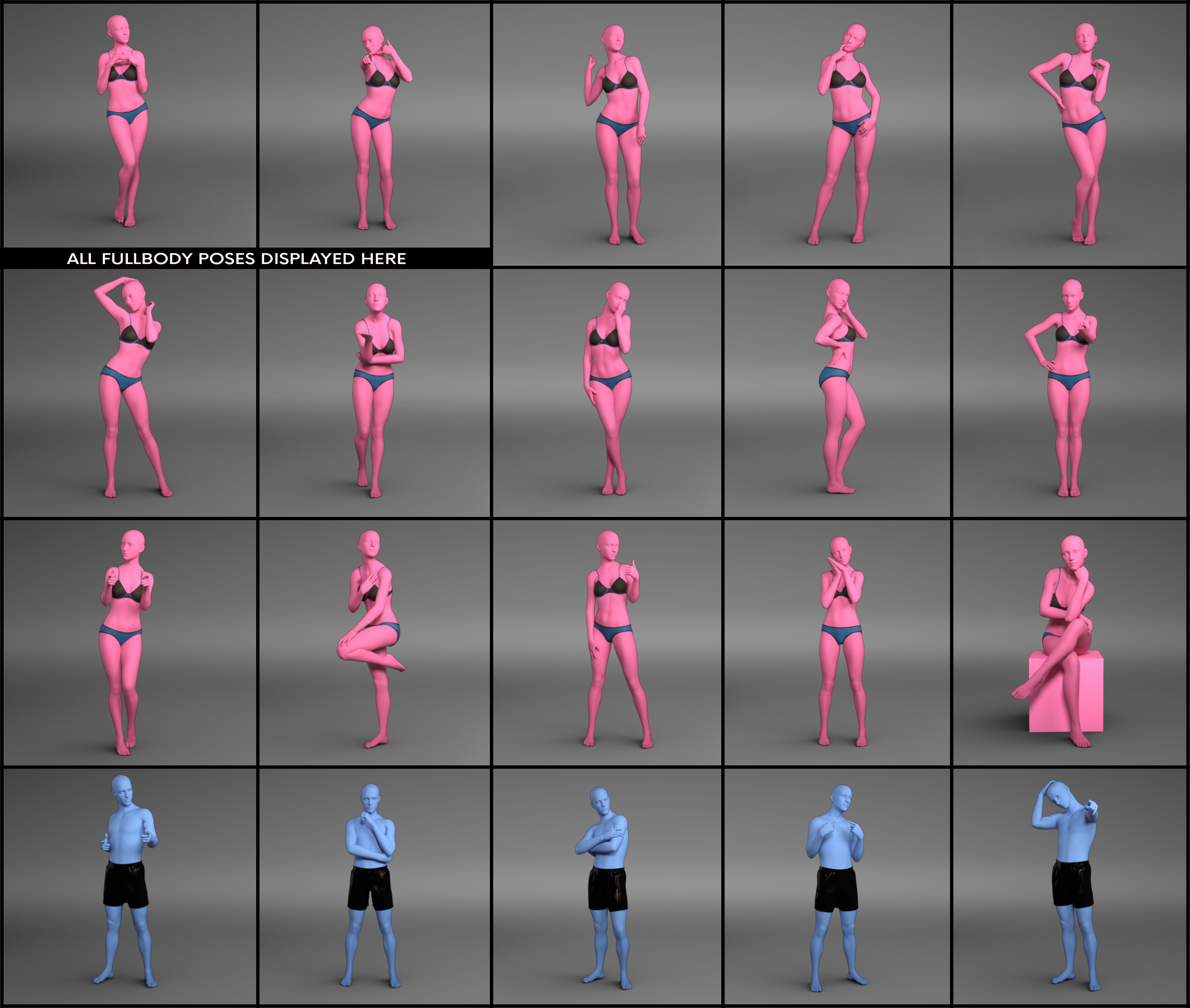 Z Flirt With Me Poses and Expressions for Genesis 3 and 8