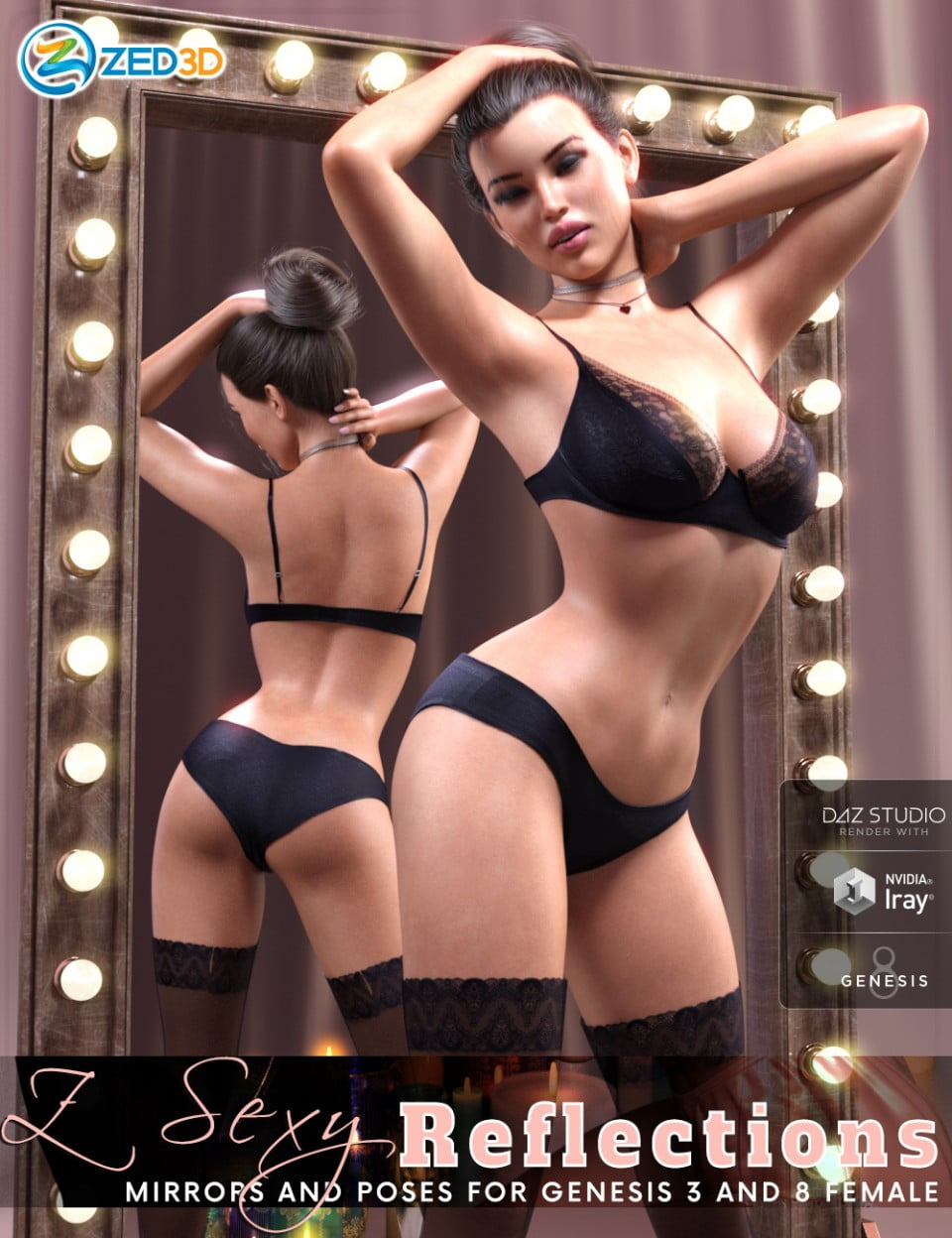 Z Sexy Reflections Mirrors And Poses For Genesis 3 And 8 Female 3d 