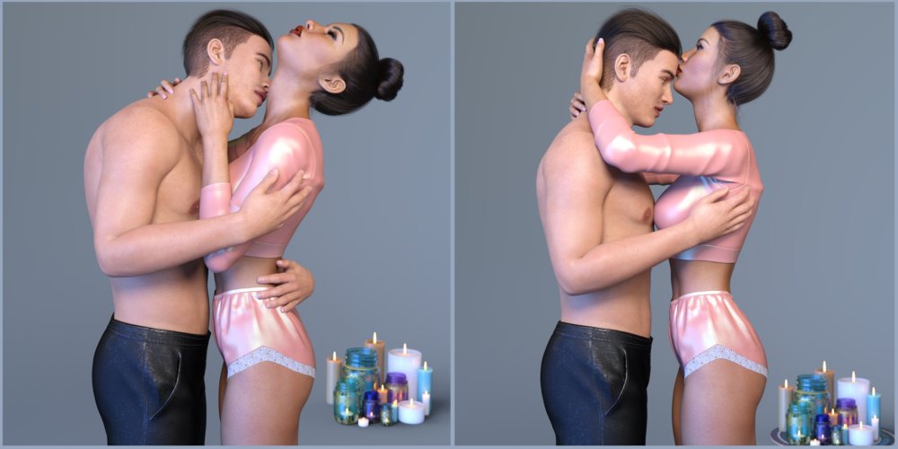 Z The Power of The Kiss Romantic Poses for Genesis 3 and 8