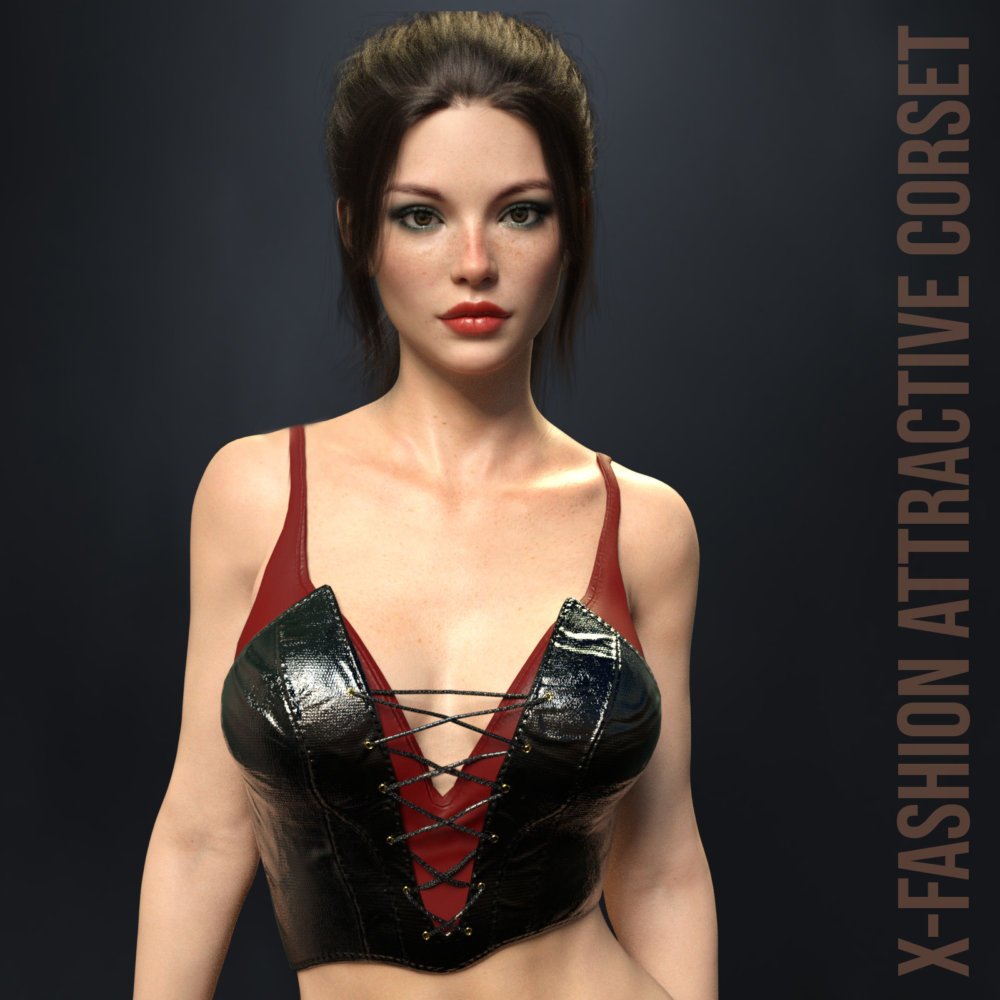 X-Fashion Attractive Corset for Genesis 8 Females