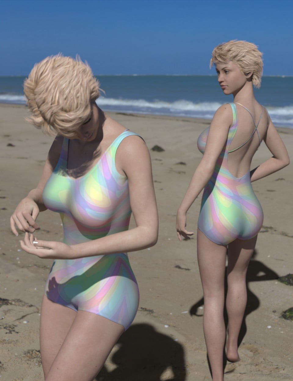 Bashful Beachwear for Genesis 8 Female(s)