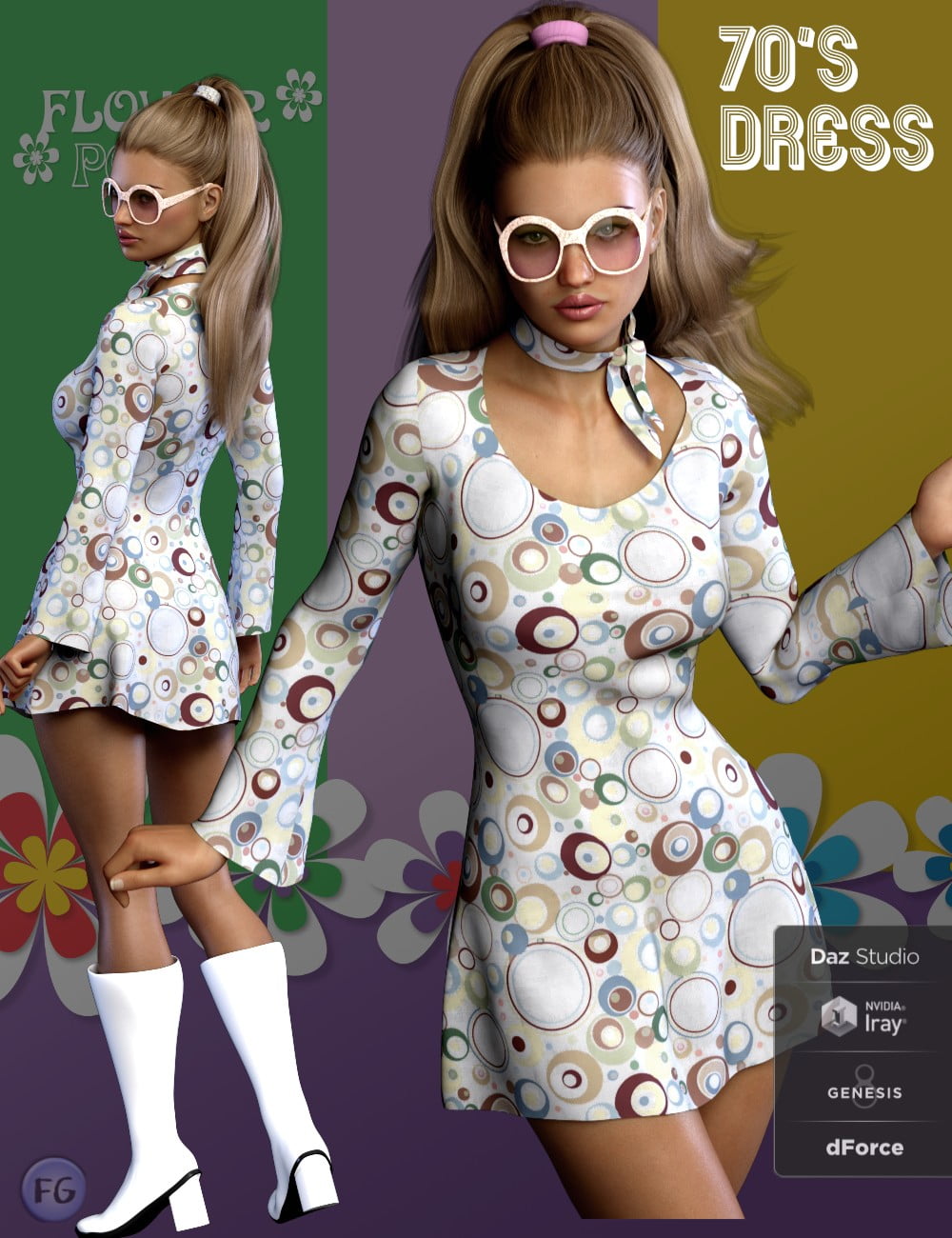 FG 70's dForce Outfit for Genesis 8 Female(s)
