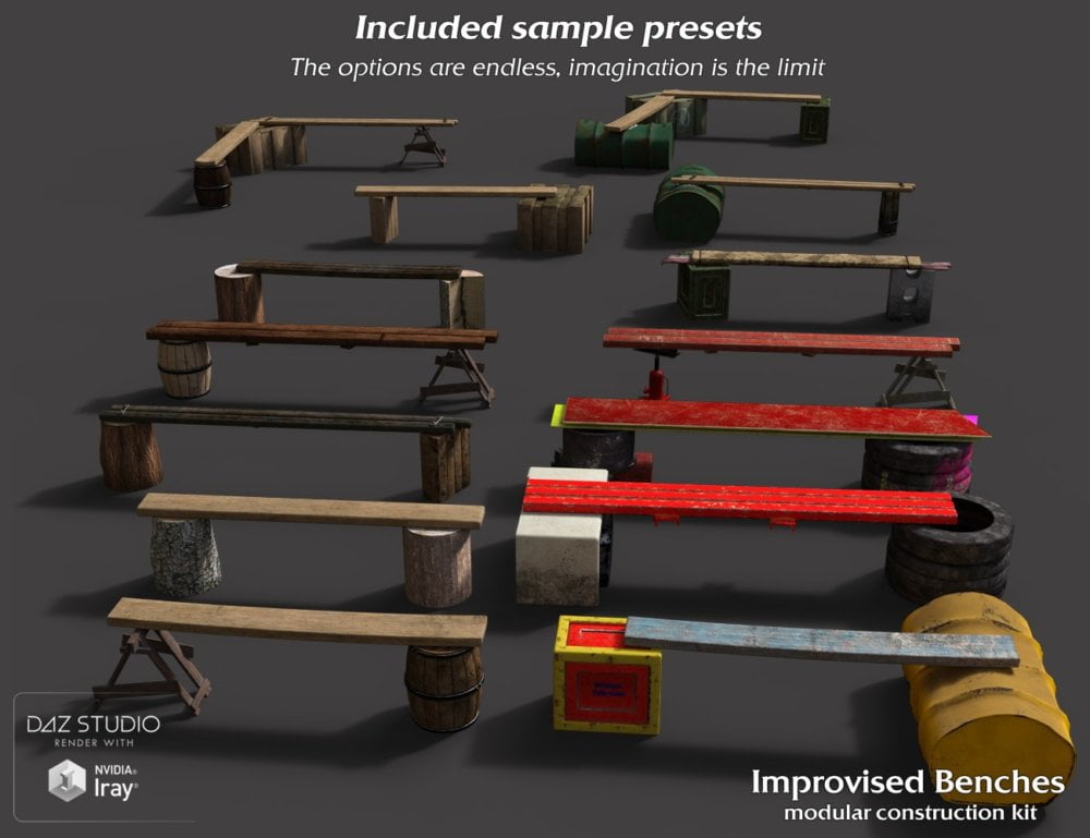 Improvised Benches Construction Kit