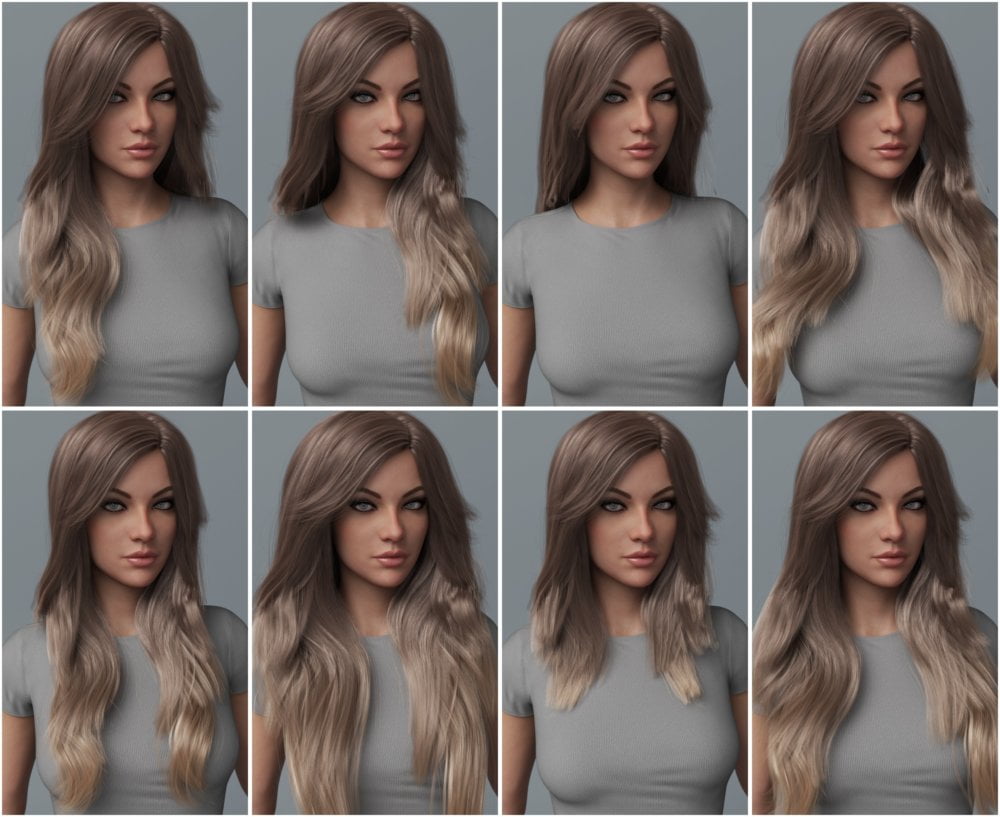 Caprice Hair for Genesis 3 and 8 Female(s)