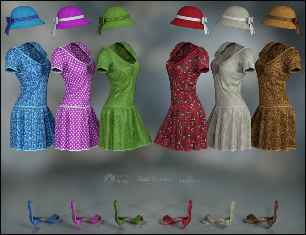 dForce Spring Fun Outfit for Genesis 8 Female(s)