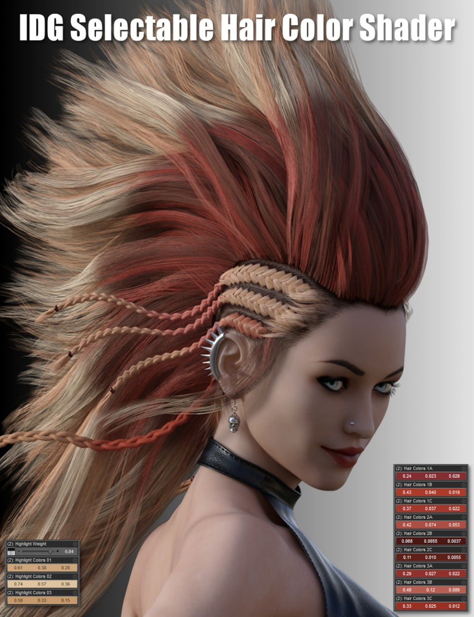 IDG Iray Selectable Hair Color Shader