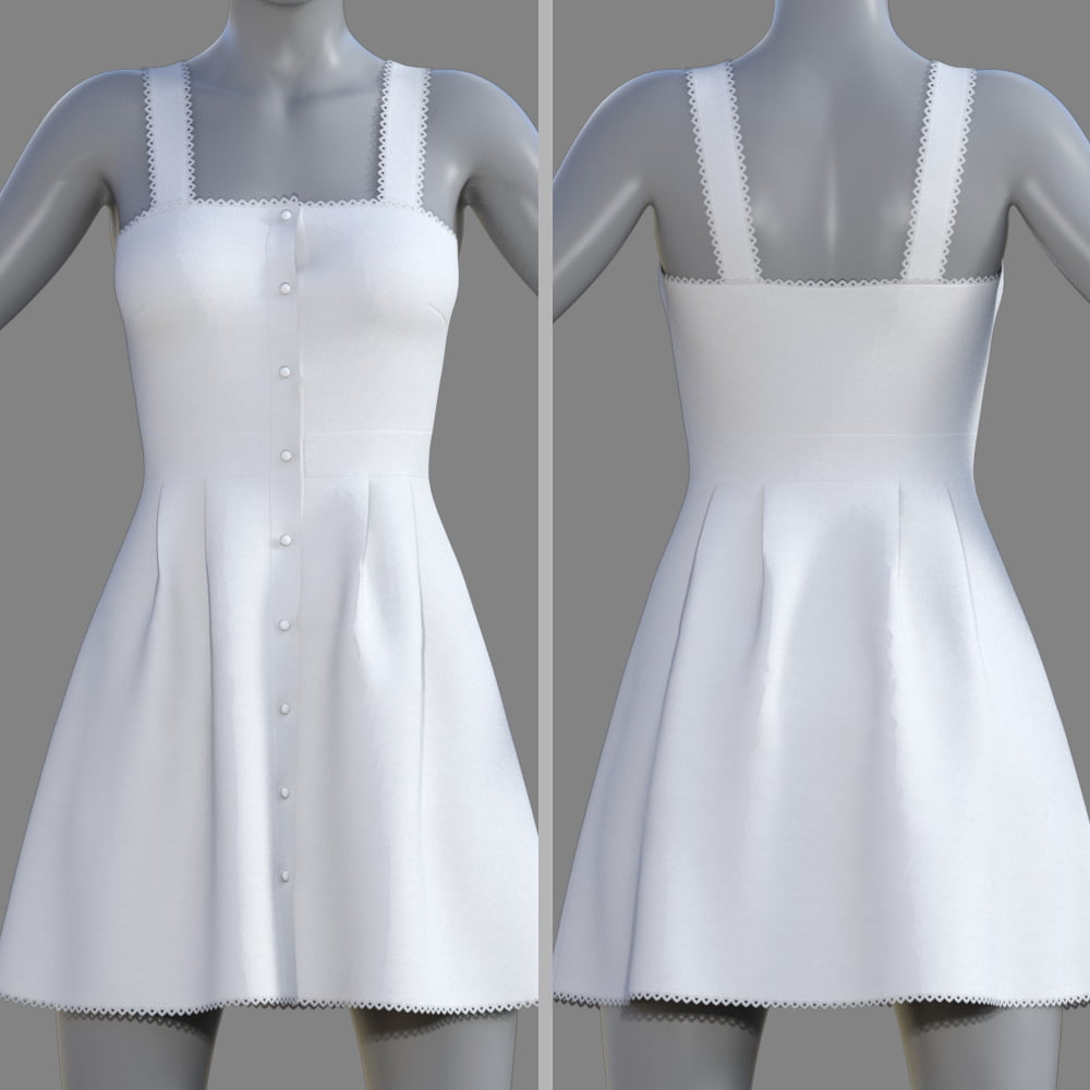 dForce Summer Dress 1 for Genesis 8 Female