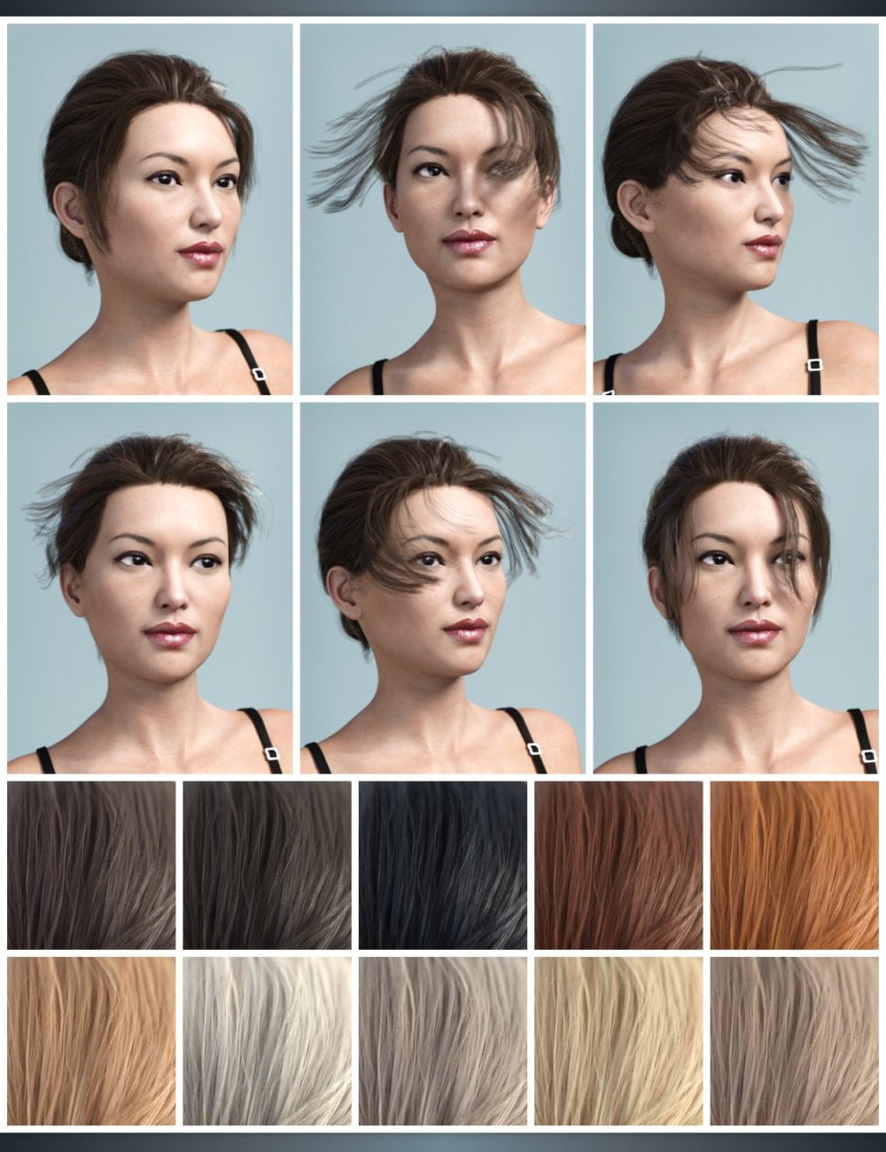 SP Hair 002 for Genesis 3 and 8 Female(s)