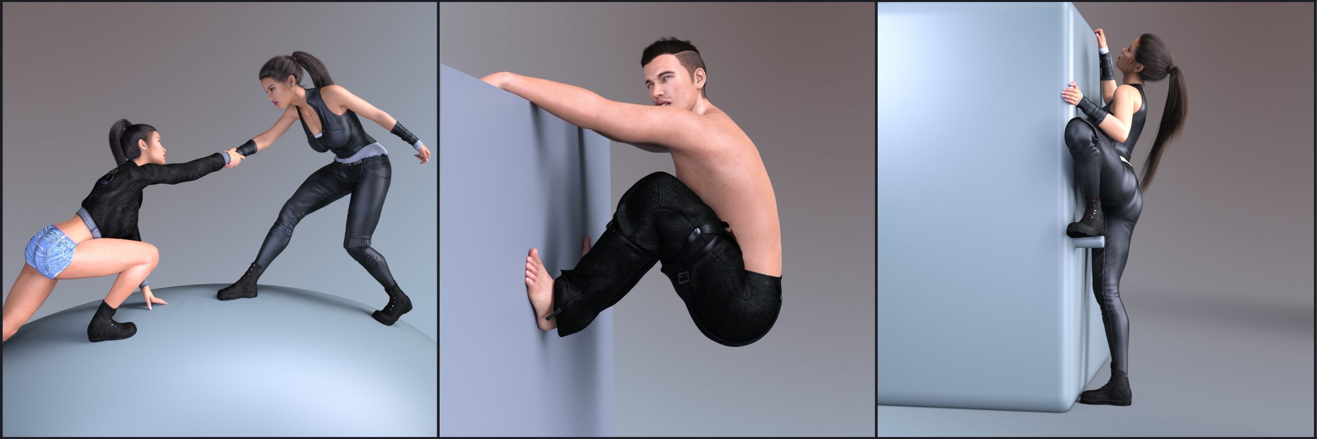 Z Utility Climbing and Hanging Poses for Genesis 3 and 8